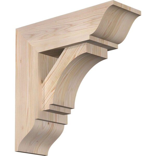 Ekena Millwork Imperial Traditional Smooth Bracket w/ Offset Brace, Douglas Fir, 7 1/2"W x 22"D x 22"H BKT0806X22X22IMP01SDF - main
